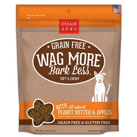 Grain Free Wag More Bark Less All Natural Peanut Butter And Apple Soft