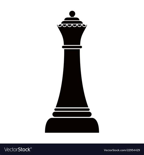 Silhouette Of A Queen Chess Piece Royalty Free Vector Image