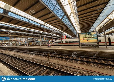Munchen Hauptbahnhof Central Train Station In Munich Editorial Image