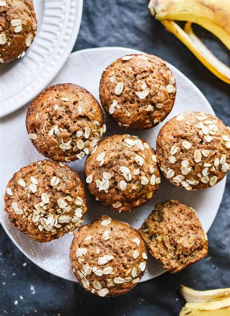 Whole Wheat Banana Chocolate Chip Muffins