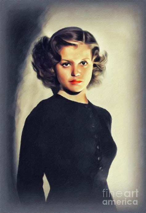 Simone Simon Vintage Actress Painting By Esoterica Art Agency Pixels