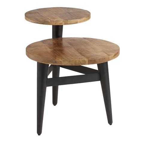 Create a fantastic focal point in your lounge with the alluring set of 4 tortona coffee tables. Wood and Metal Multi Level Accent Table | World Market