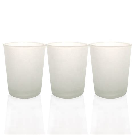 Frosted Matte White Glass Votive Pillar Candle Holder High Quality