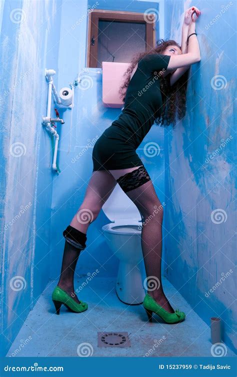 Toilet Woman Royalty Free Stock Images Image