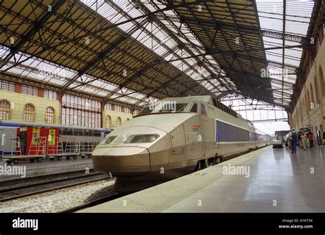 Tgv Train At A Platform At The Central Station In Marseille France