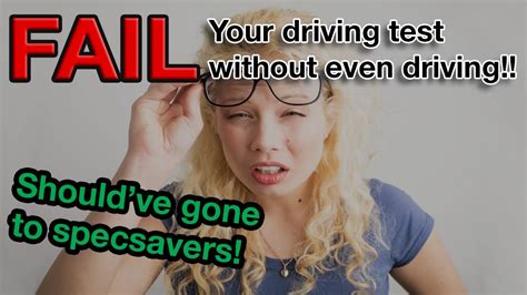 fail your driving test without even driving eyesight check on the uk driving test youtube