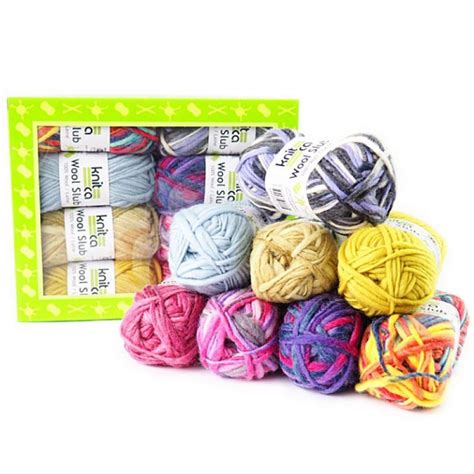 Wool Slub Ease Yarn Kit 8 Balls Knitca