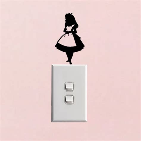 Alice In Wonderland Light Switch Stickers Decor Fashion Wall Decals