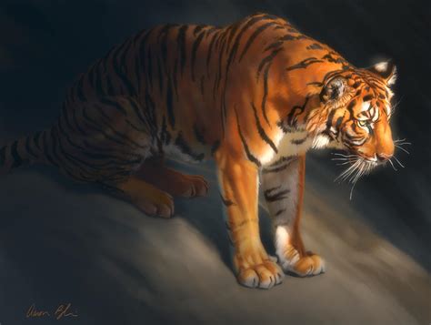 Torch Tiger 1 Digital Art By Aaron Blaise Fine Art America