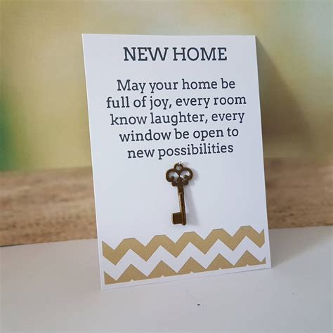 New Home Card House Warming T Moving Home New House Quote T