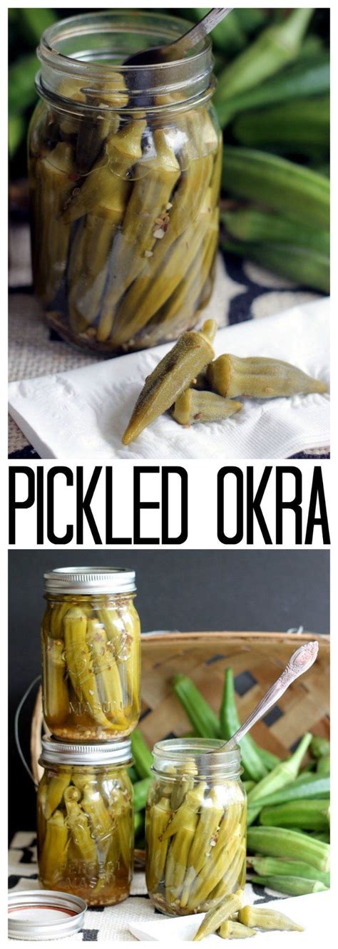 The Very Best Pickled Okra Canning Recipe Recipe Pickled Okra
