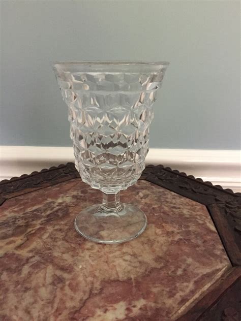 Vintage Fostoria American Clear Flared Crystal Wine Glass Etsy