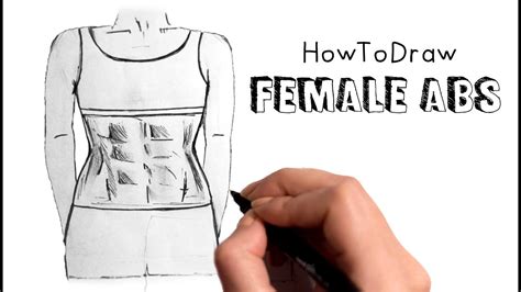 How To Draw Abdominal Muscles Female Body Youtube