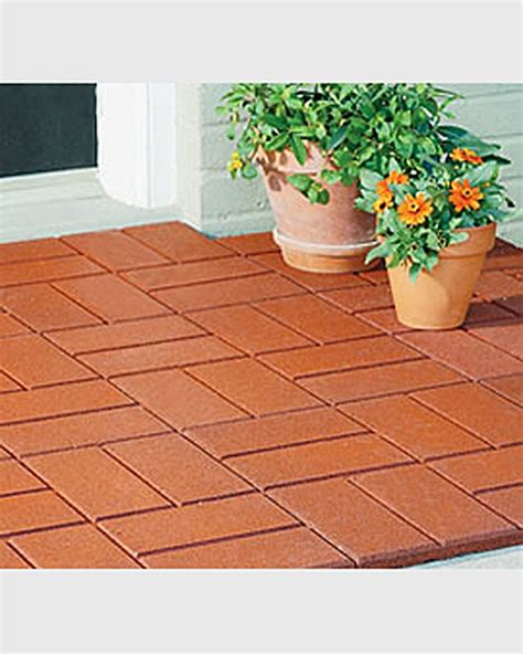 Rubber Brick Paver Mat Patio Flooring Recycled Rubber Pavers