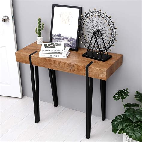 Ivinta Modern Industrial Narrow Console Table For Entryway 40 Inch