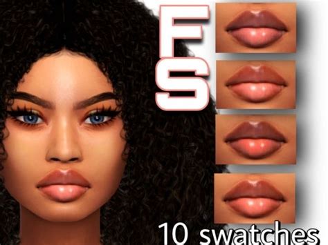 Famsimsss Lip Gloss 01 In 2020 Sims 4 Tattoos Sims Sims 4