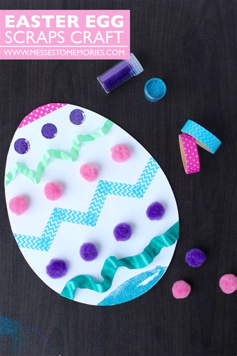 Easter Egg Craft Using Scraps Messes To Memories