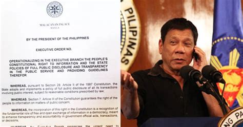 President Duterte Signs Executive Order On Freedom Of Information