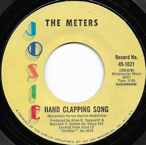 The Meters Hand Clapping Song 1970 Vinyl Discogs