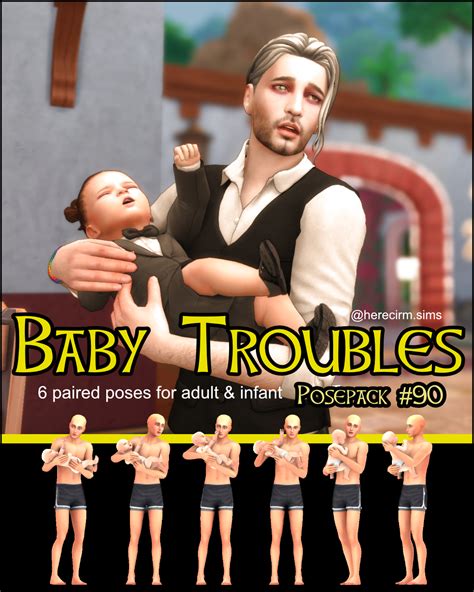 Posepack Baby Troubles The Sims 4 Mods Curseforge