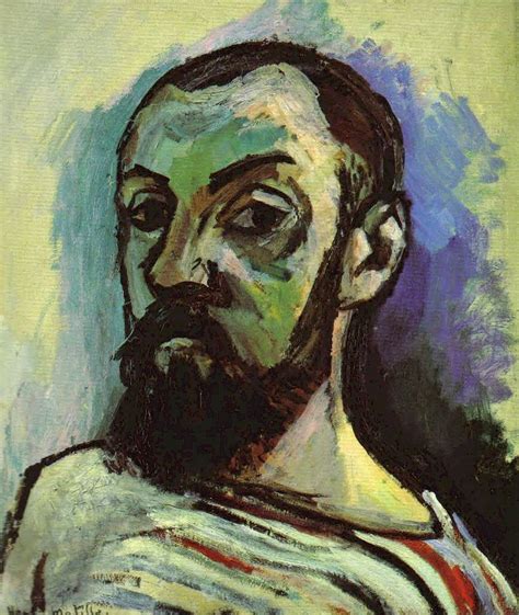 Self Portrait In A Striped T Shirt By Henri Matisse