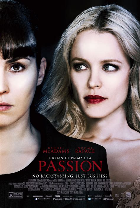 Poster For Passion Starring Noomi Rapace And Rachel Mcadams Released Passion 2012 Rachel