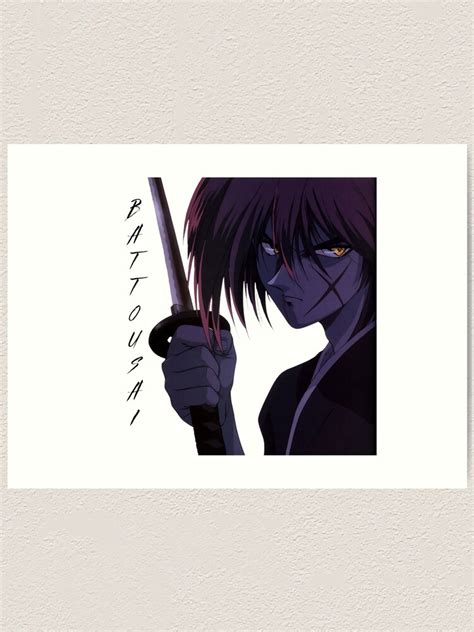 Ruroini Kenshin Battousai The Manslayer Art Print For Sale By