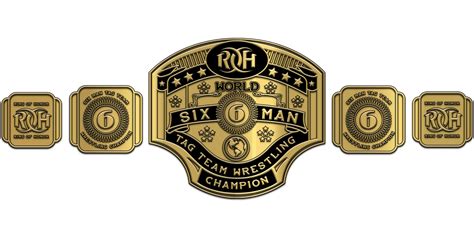 Roh World Six Man Tag Team Championship 2016 2017 Render Rwwegames