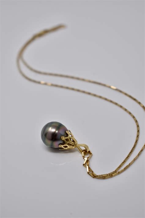 Jewelry N Loan Stunning Black Pearl Necklace Jewelry N Loan