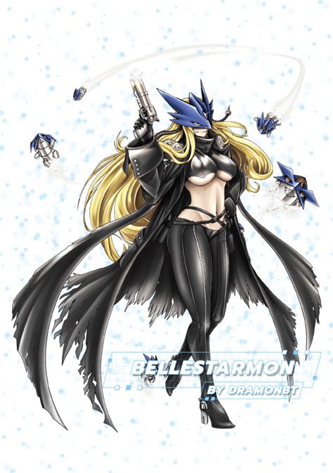 Dramonbt Beelstarmon Digimon Highres Girl Belt Breasts Digimon Creature Female Focus