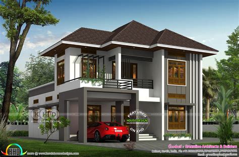 4 Bedroom Double Storied House 1800 Sq Ft Kerala Home Design And