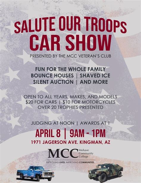 Salute Our Troops Car Show Mohave Community College Kingman April 8