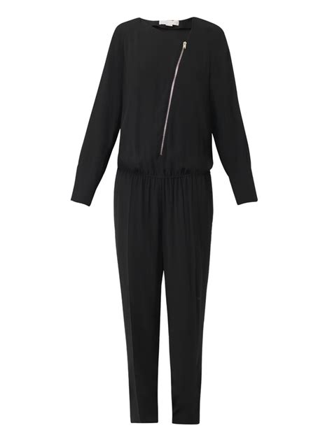 Lyst Stella Mccartney Zip Front Jumpsuit In Black