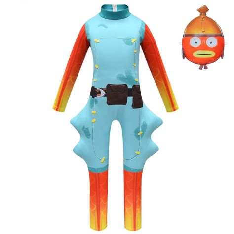 Kids Fortnite Fishstick Costume Fishstick Cosplay Costume Party World