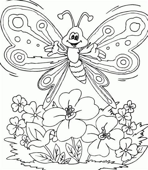 Gambar sketsa kupu kupu hinggap di bunga. Gambar Mewarnai Kupu kupu dan bunga Terbaru | gambarcoloring