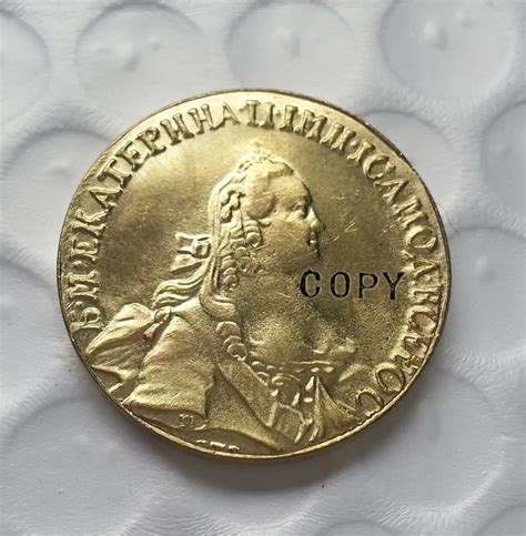 1773 Russia 5 Roubles Gold Copy Coins Commemorative Coins Replica Coins Medal Coins Collectibles