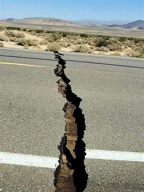 This Road Was Split Straight Across By A 66 Magnitude Earthquake This