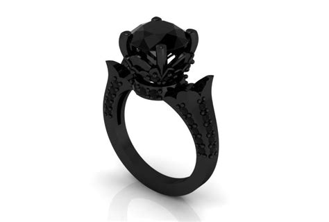 Gothic Engagement Ring Black Gold Gothic Engagement Ring Black Gold Engagement Rings Cute