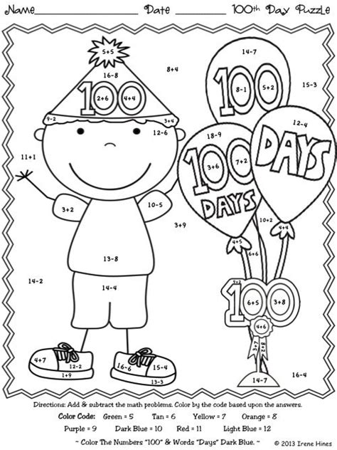 46 Lovely Images 100th Day Of School Activities Coloring Pages