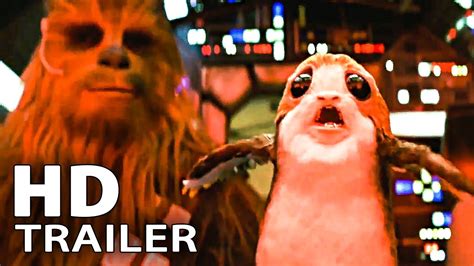 Star Wars 8 Chewbacca Hits Porg Trailer 2017 Youtube