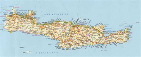 Crete Road Map Large Map Large Maps Roadmap Holiday Cruise Net