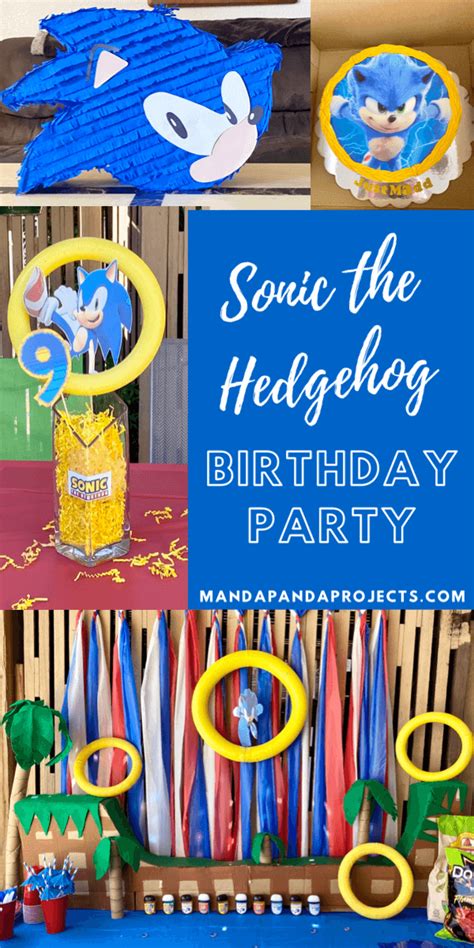 Super Sonic The Hedgehog Birthday Party Manda Panda Projects