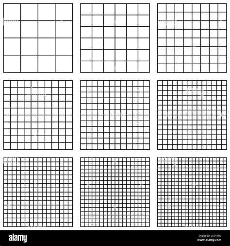 Set Square Grid With Different Point Size Vector Pattern Grid Pixel