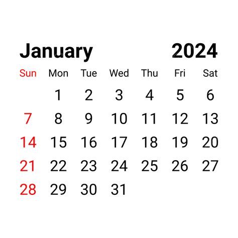 2024 January Calendar With Grid Lines Images Clip Art February 2024