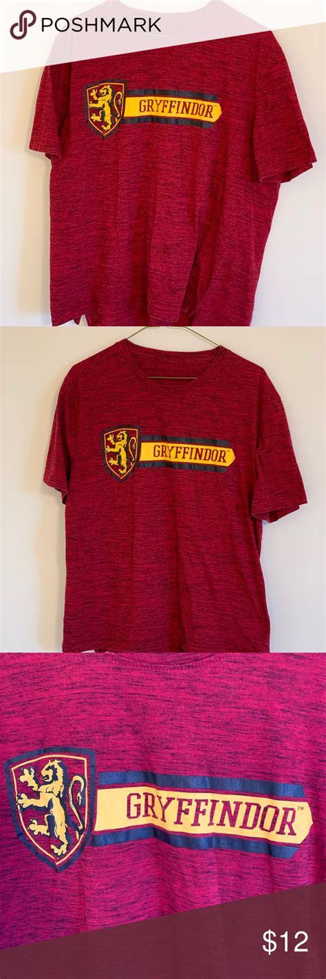 Harry Potter Gryffindor Tee Gently Worn Tee With Redblack Fabric Tops