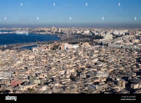 Tripoli Libya Medina Old City In Foreground Stock Photo Alamy