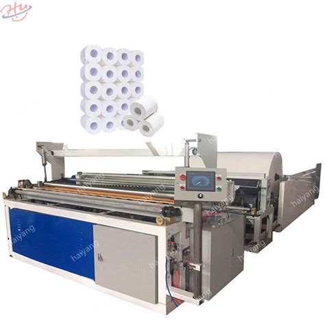 Full Automatic Toilet Paper Rewinding Machine For Sale Toilet Tissue Paper Roll Rewinding