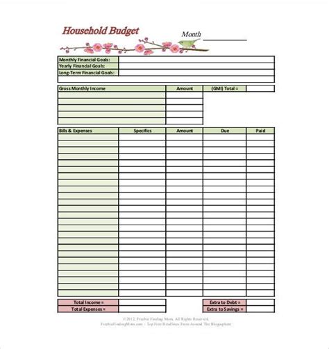 Household Budget Template Uk Ten Reliable Sources To Learn About