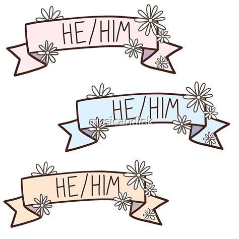 Hehim Banner Sticker Set By Musicandink Redbubble