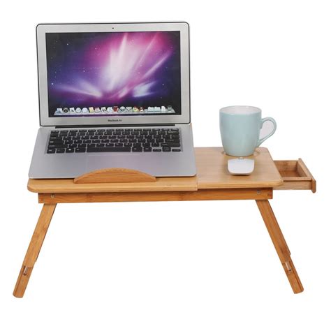It is the best laptop stand for desk and you can also use it in bed. Portable Bamboo Laptop Desk Home Office Bed Foldable ...